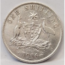 AUSTRALIA 1916 M . ONE 1 SHILLING